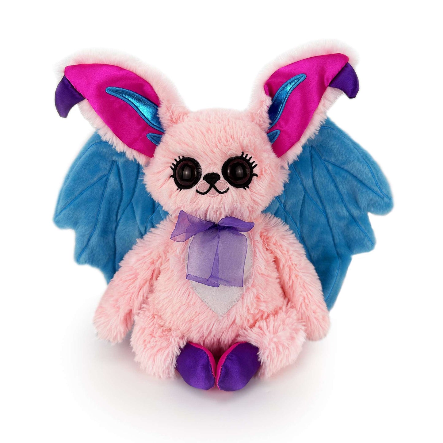 かわいいピンクのふわふわコウモリぬいぐるみ