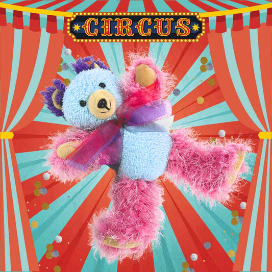 青紫色のかわいいゴステディベアぬいぐるみ