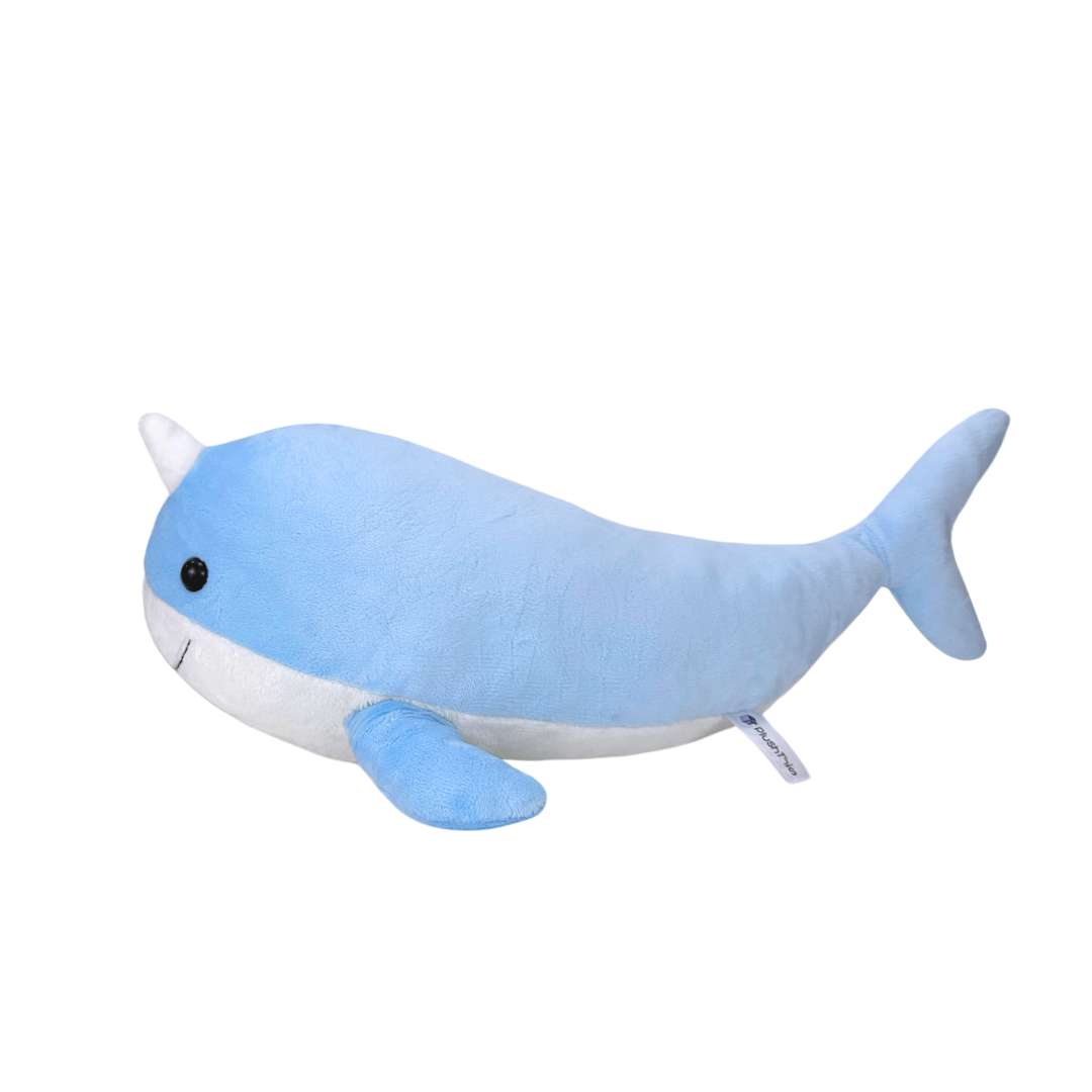 かわいい巨大な青いナーホワールぬいぐるみ