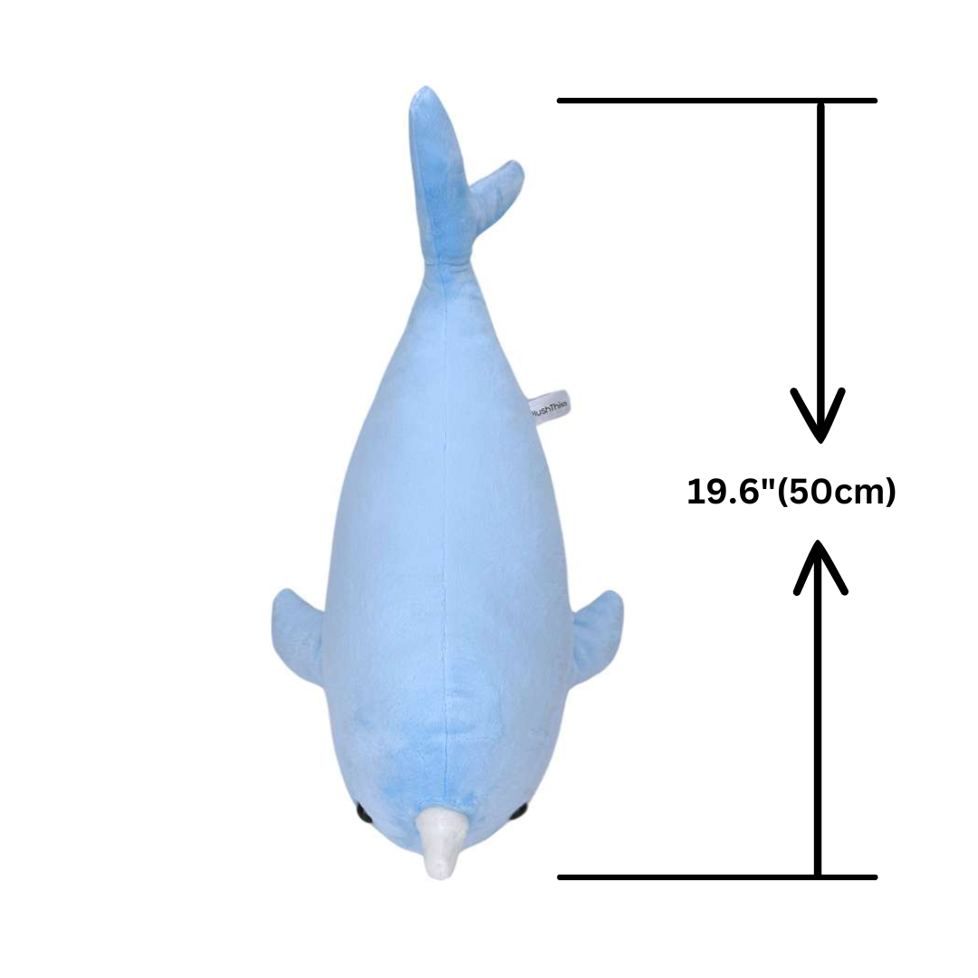 かわいい巨大な青いナーホワールぬいぐるみ