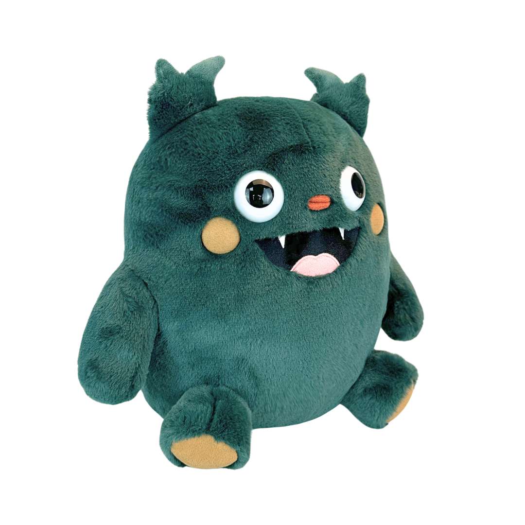かわいいダークグリーンのドラゴンぬいぐるみ
