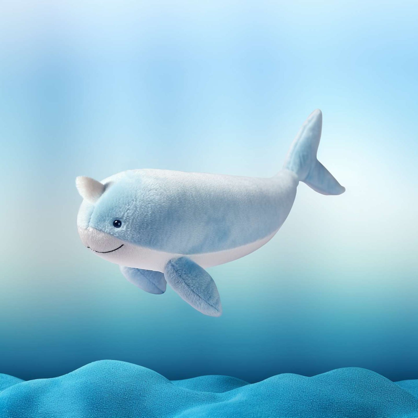 かわいい巨大な青いナーホワールぬいぐるみ