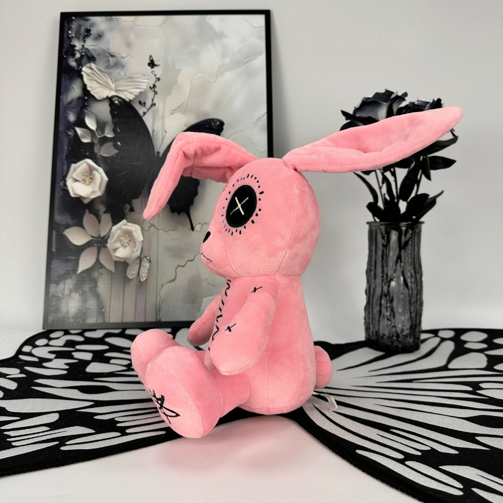 ゴスピンクウサギぬいぐるみクロスアイ
