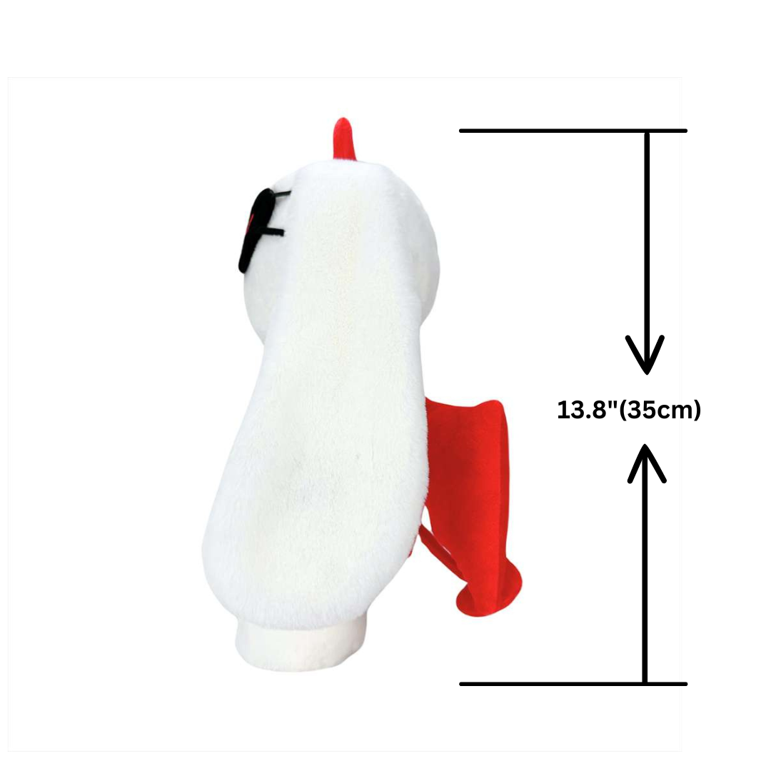 ゴシック風の白いウサギのぬいぐるみ