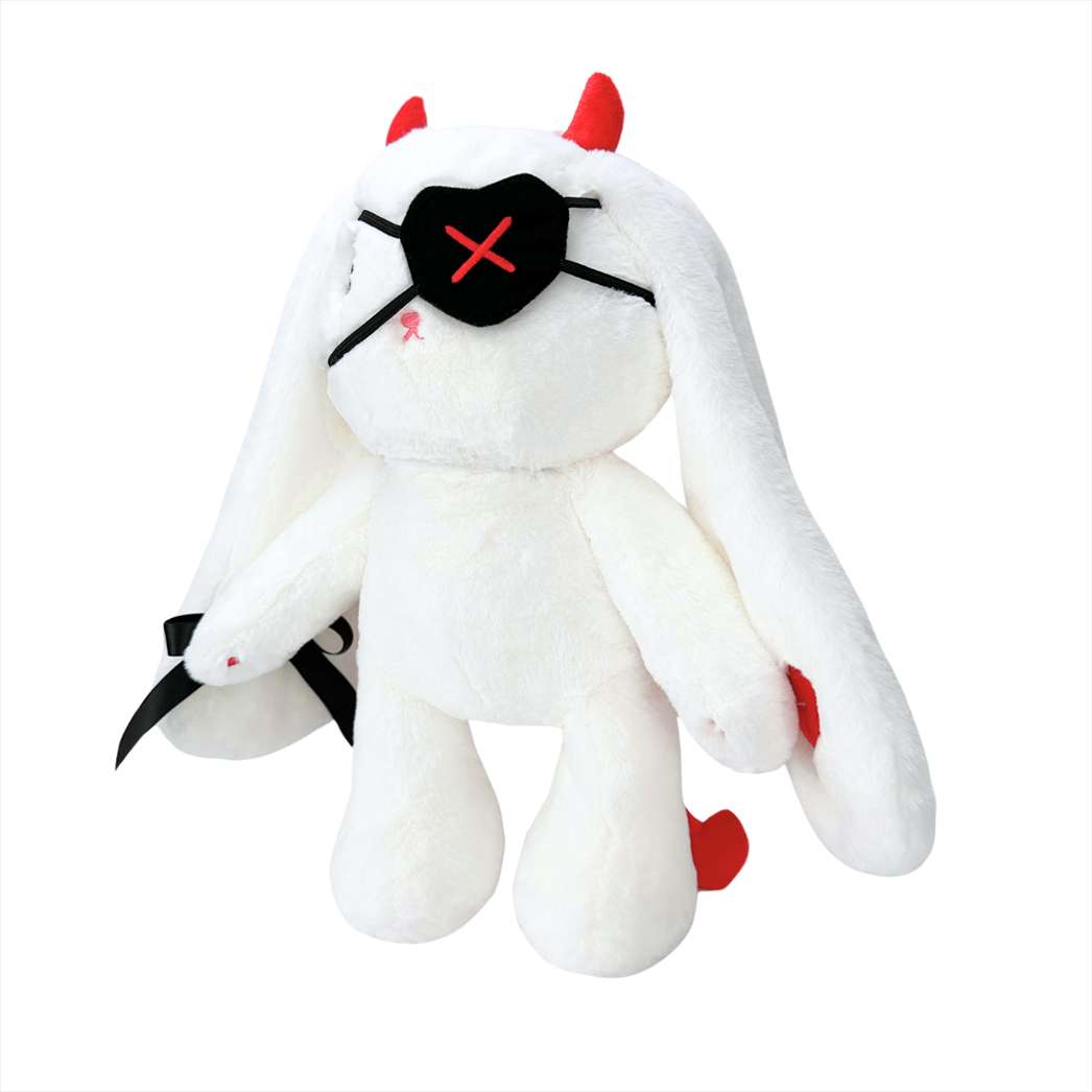 ゴシック風の白いウサギのぬいぐるみ