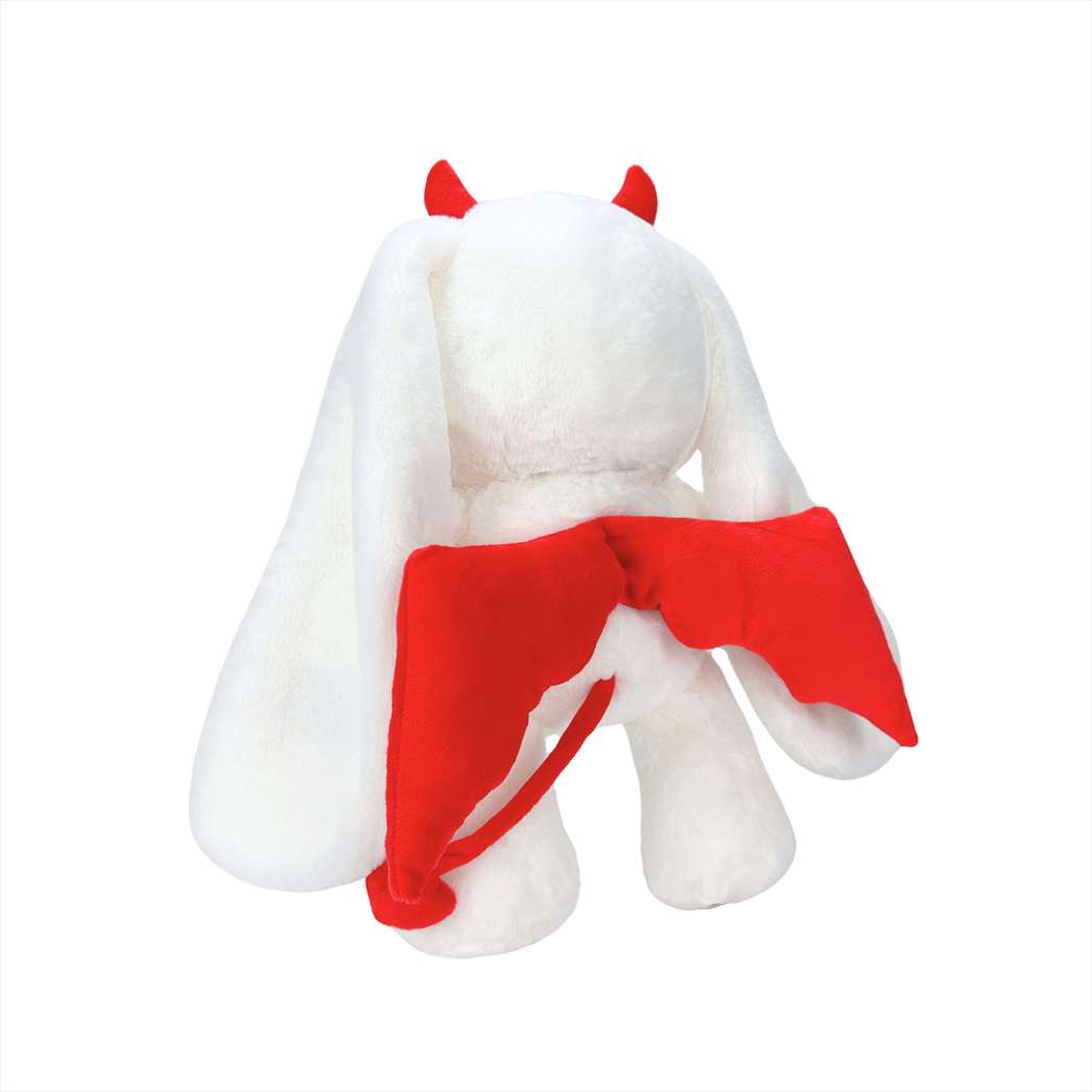 ゴシック風の白いウサギのぬいぐるみ