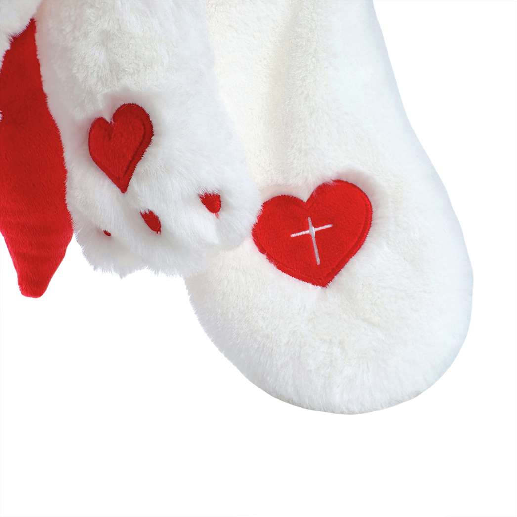 ゴシック風の白いウサギのぬいぐるみ