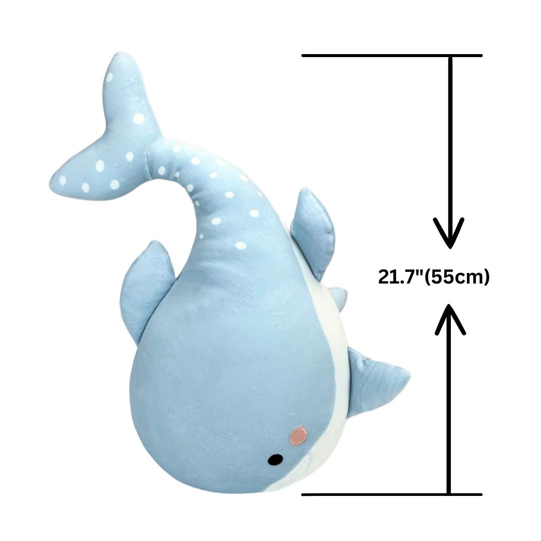 大きな可愛い青いジンベイザメぬいぐるみ