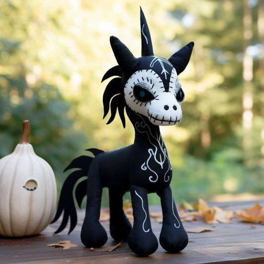 ゴス・スケルトン・ユニコーンぬいぐるみ