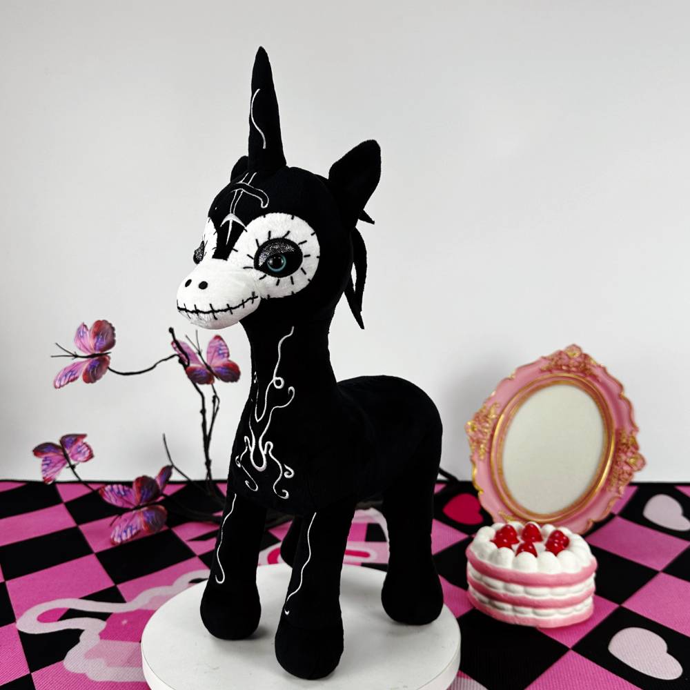 ゴス・スケルトン・ユニコーンぬいぐるみ