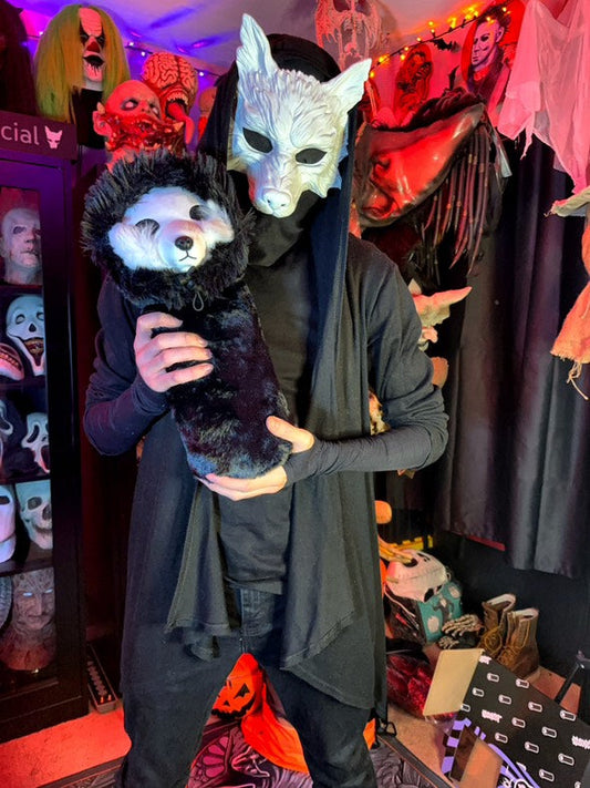 サンダーウルフ ぬいぐるみ ゴス ブラック回転する頭のウルフ