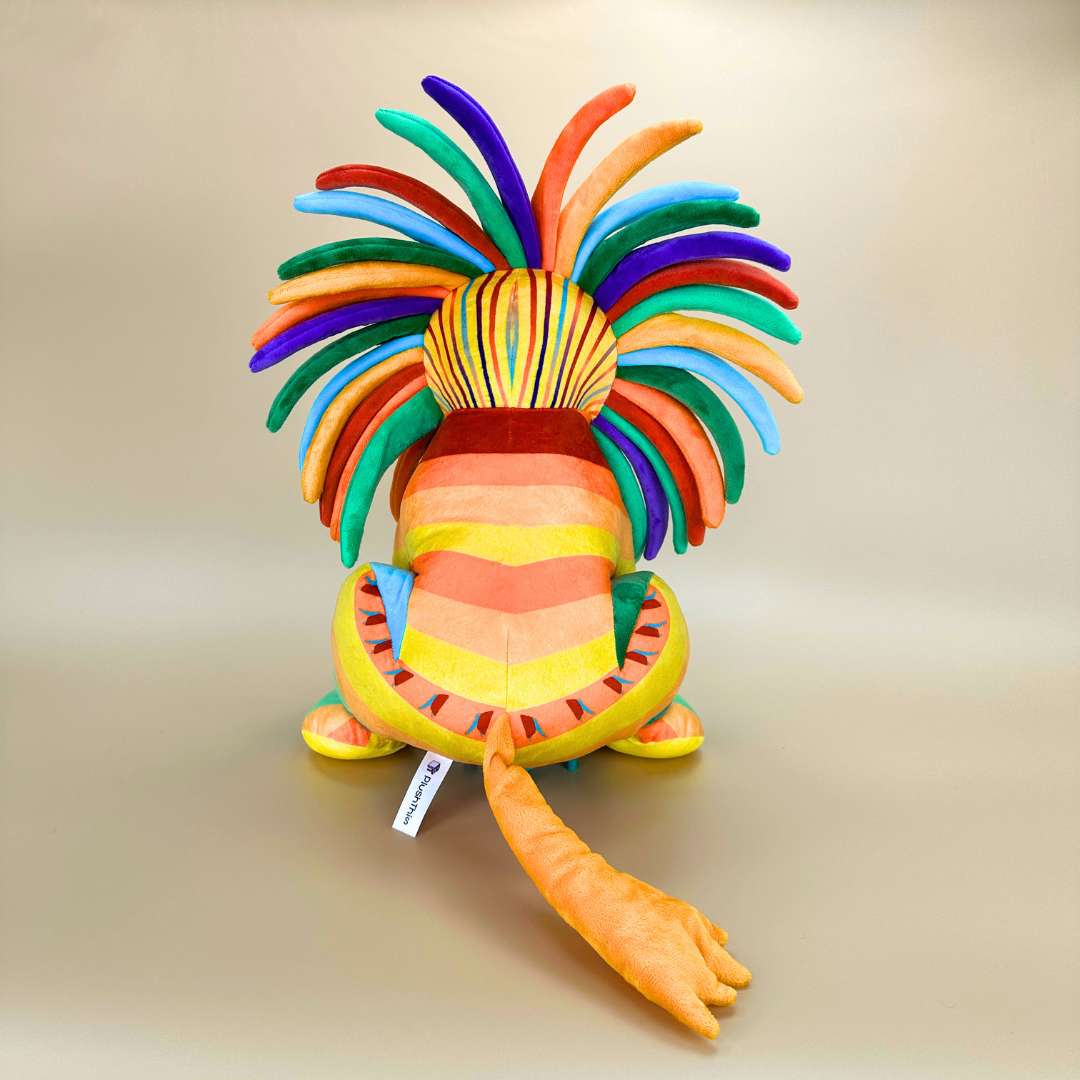 鮮やかなアートのアートドールライオンぬいぐるみ