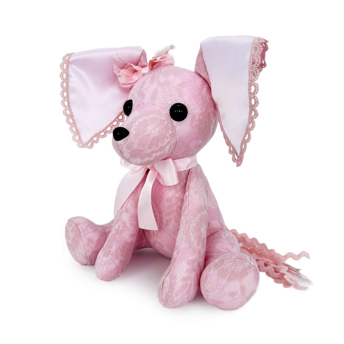 かわいいピンクのビーグルぬいぐるみ