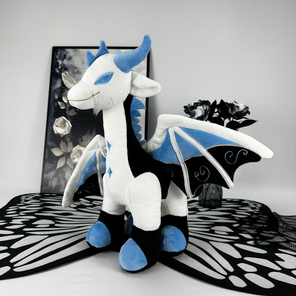 ブラック&ブルー ゴス ドラゴンぬいぐるみ
