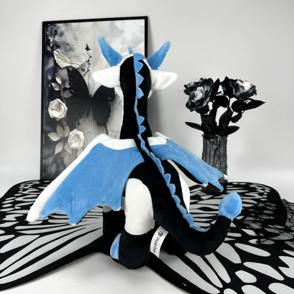 ブラック&ブルー ゴス ドラゴンぬいぐるみ