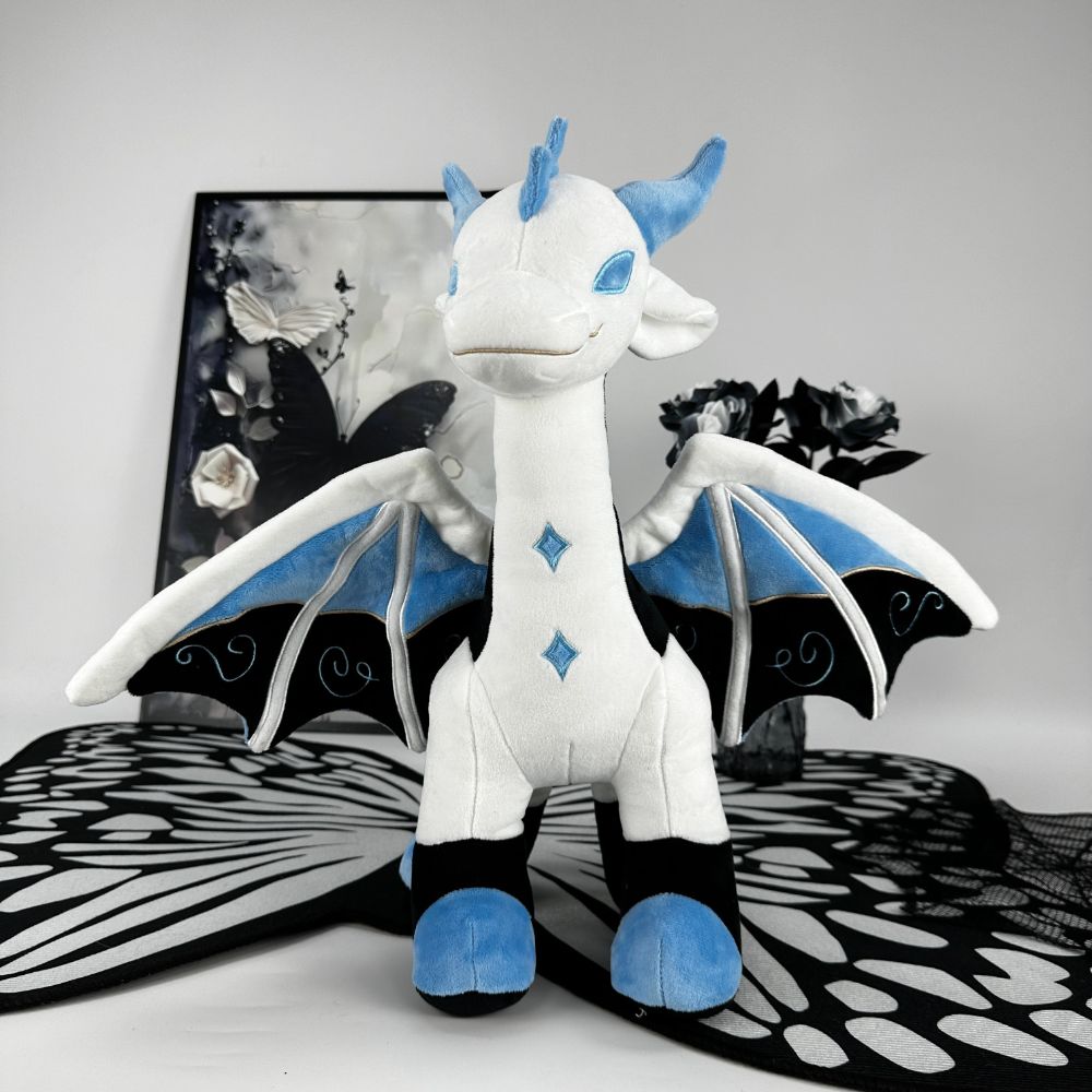 ブラック&ブルー ゴス ドラゴンぬいぐるみ