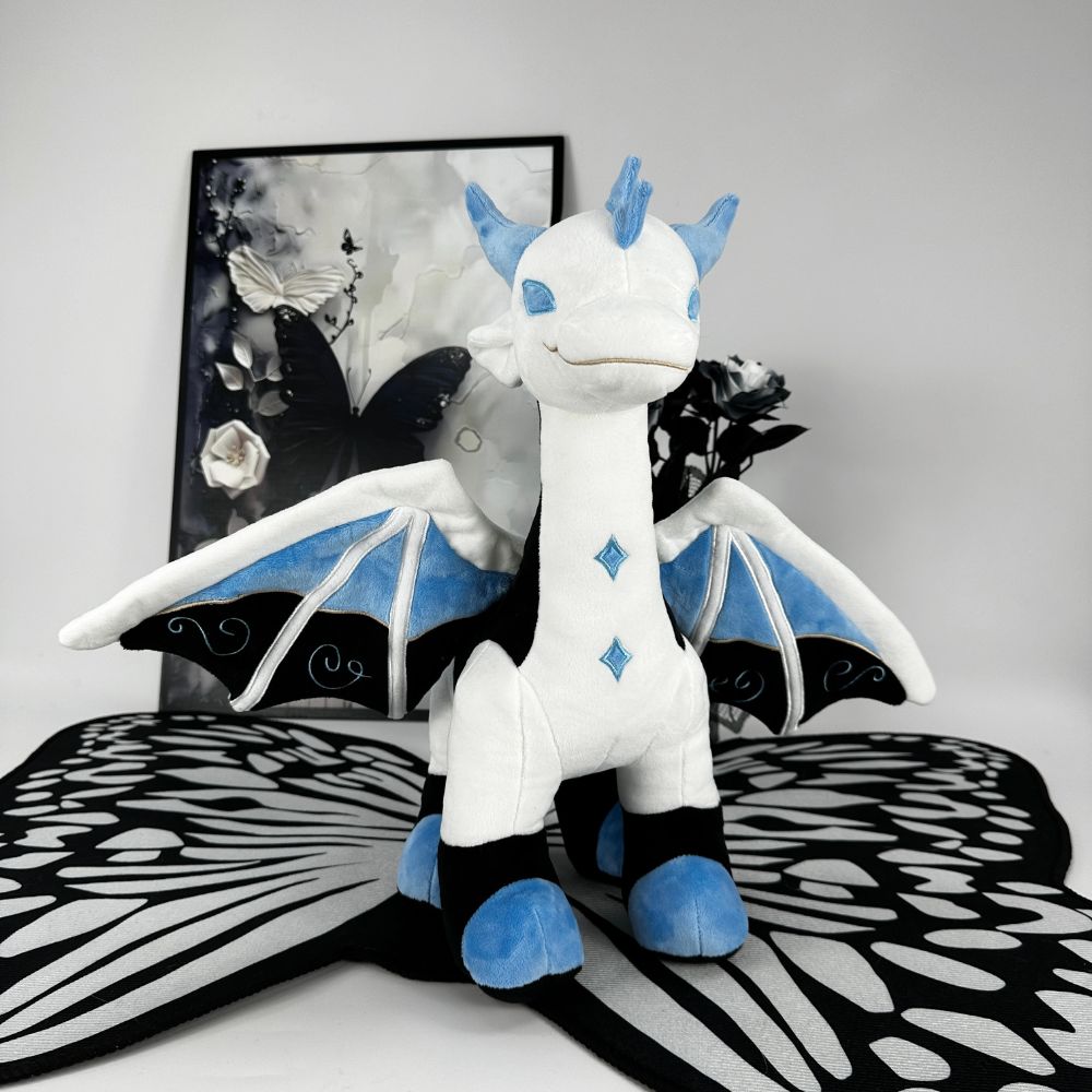 ブラック&ブルー ゴス ドラゴンぬいぐるみ