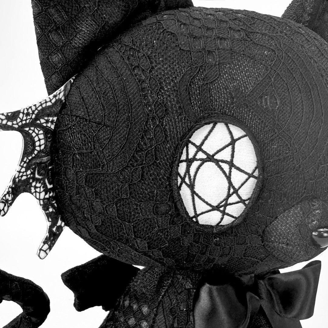 ぬいぐるみ 黒猫 ヴァンパイア ゴス