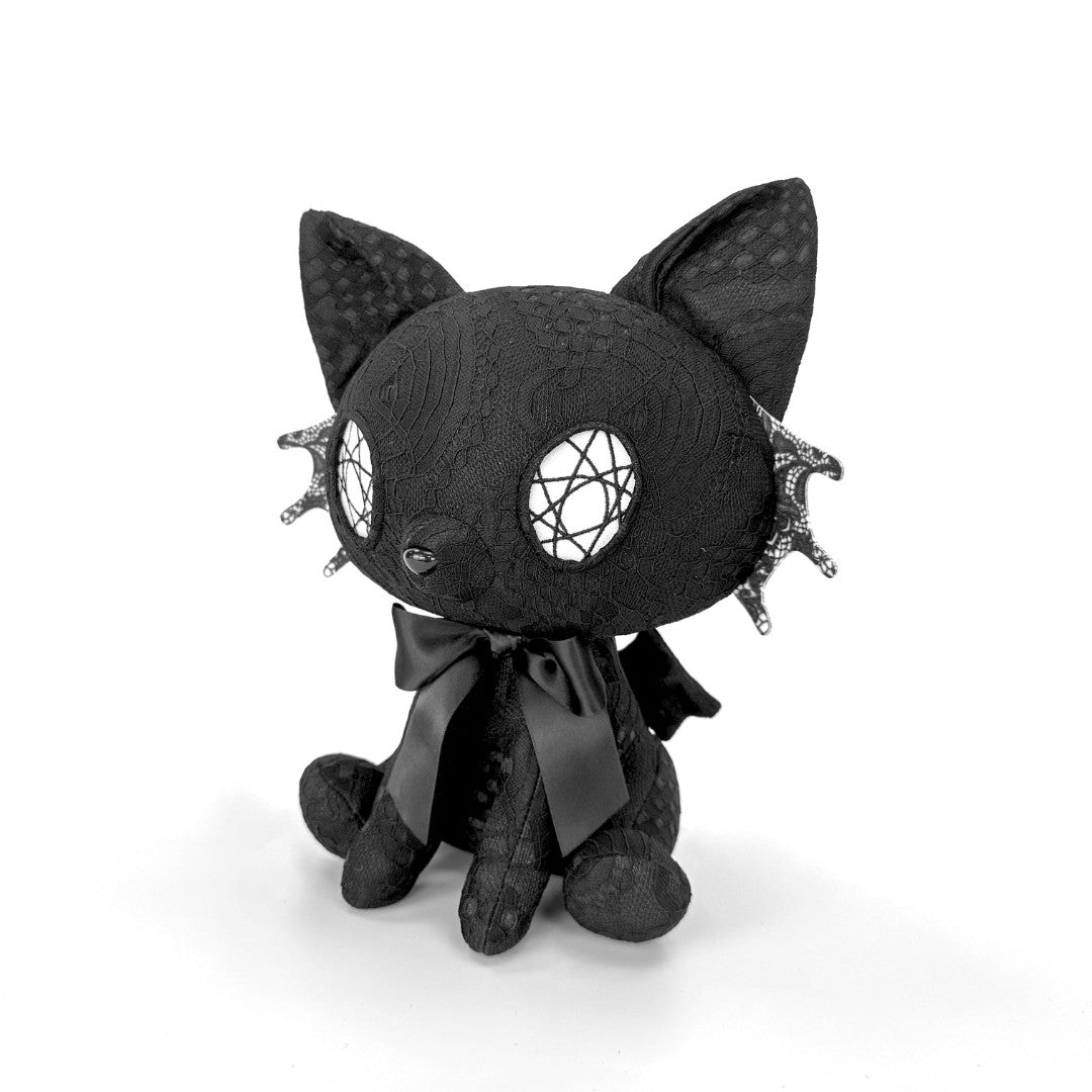 ぬいぐるみ 黒猫 ヴァンパイア ゴス