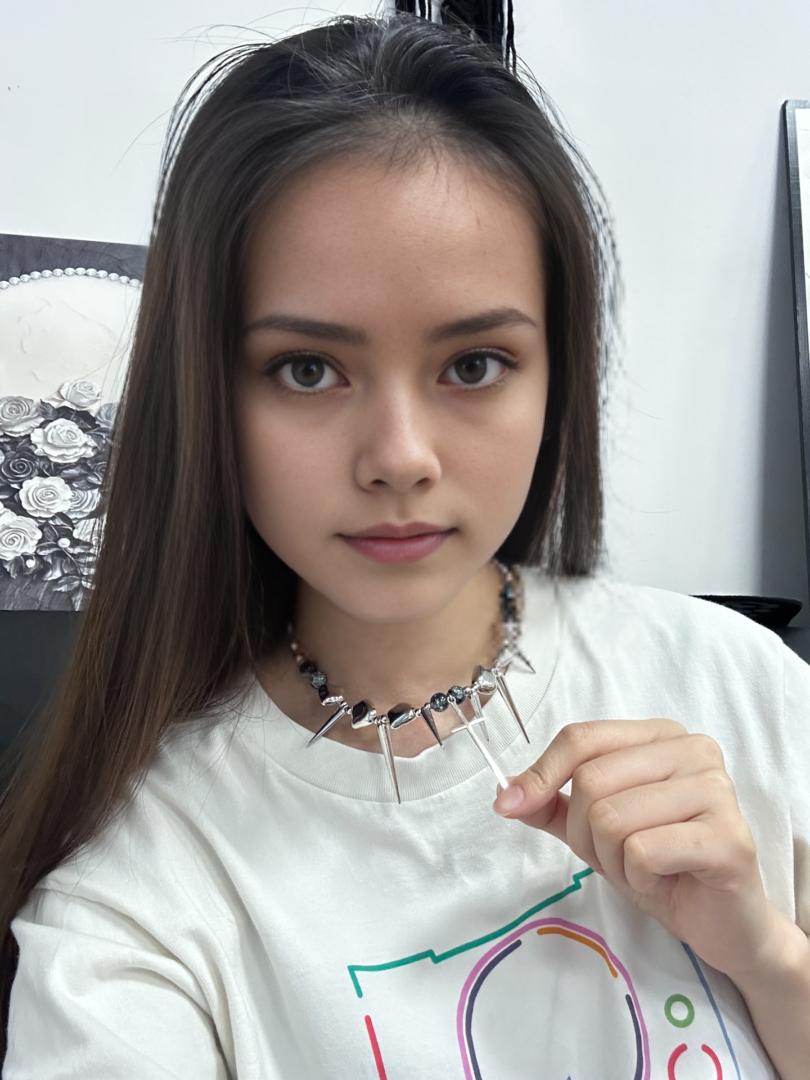 ゴシック スパイク クロス 紐チョーカー