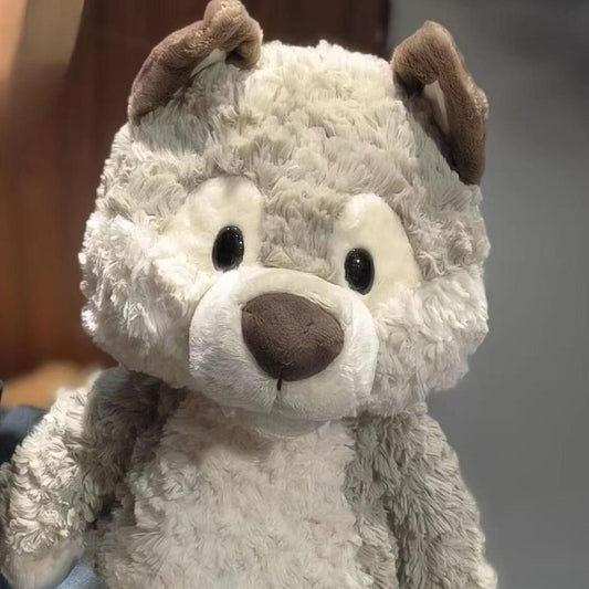 キュートな灰色のオオカミのぬいぐるみ