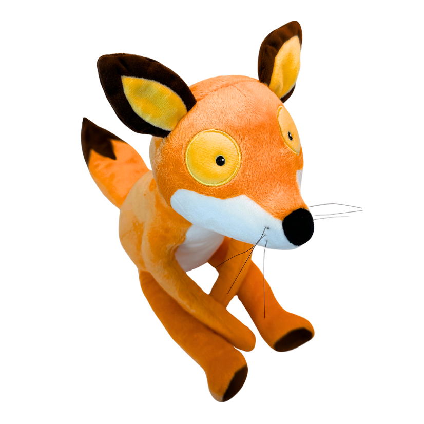 かわいい細身の落ち込んだオレンジ色のキツネぬいぐるみ