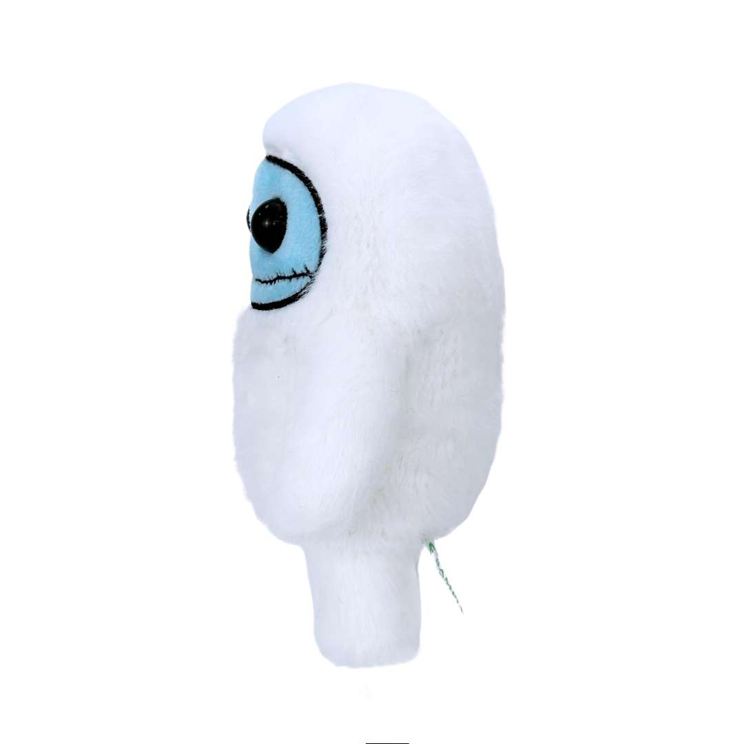 氷青い顔の白いイエティぬいぐるみ