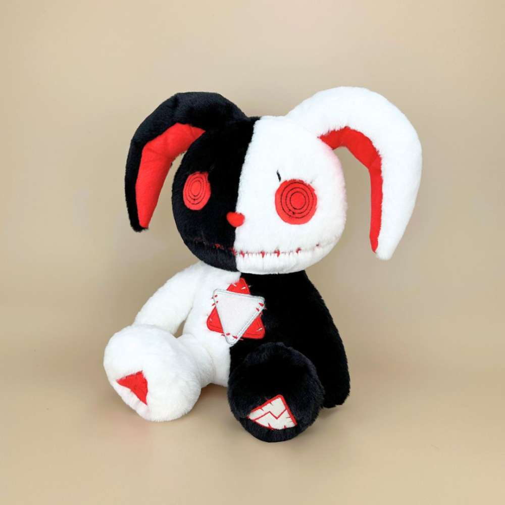ゴスヴードゥー黒と白のバニーぬいぐるみ