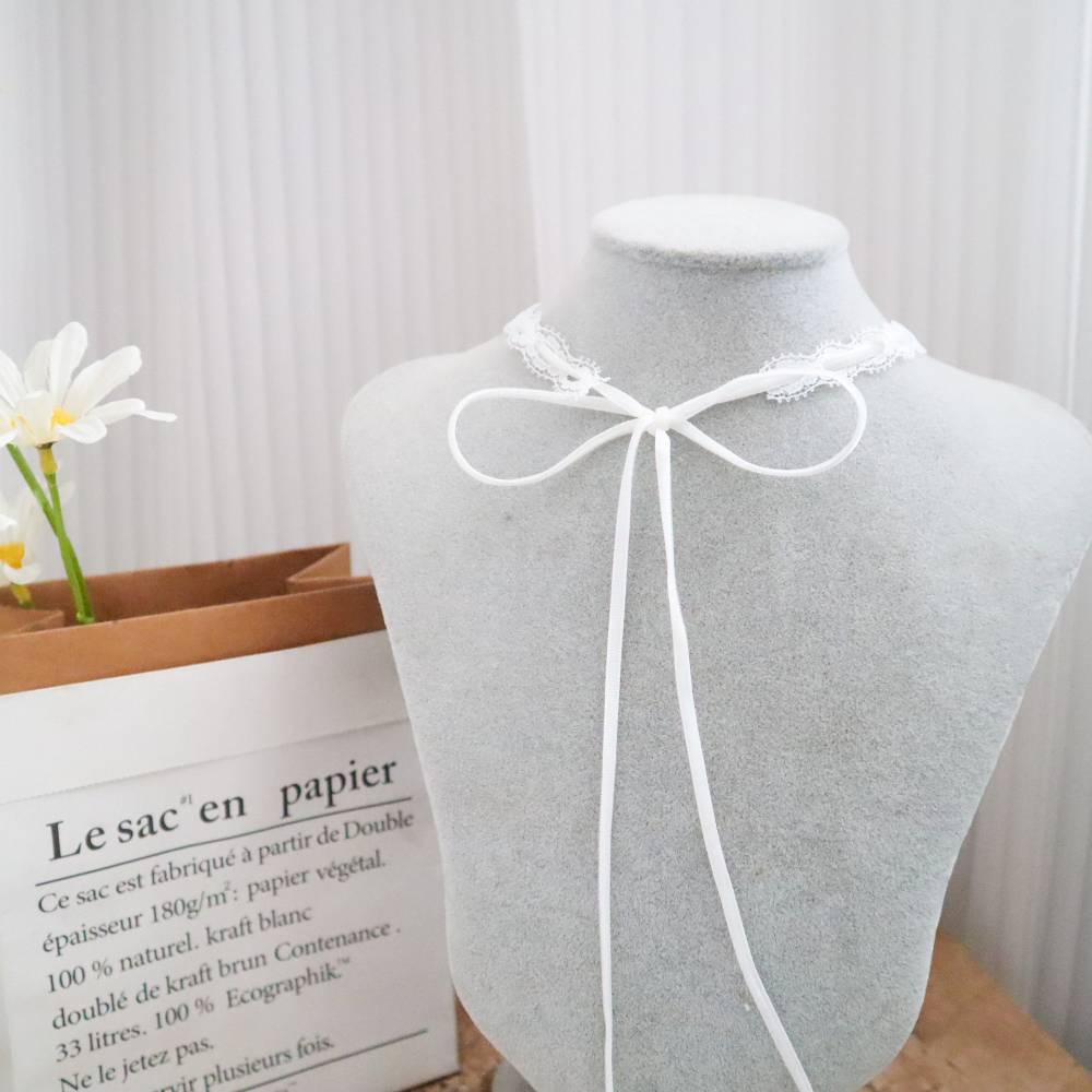 レースチョーカー リボンアクセント付き コード