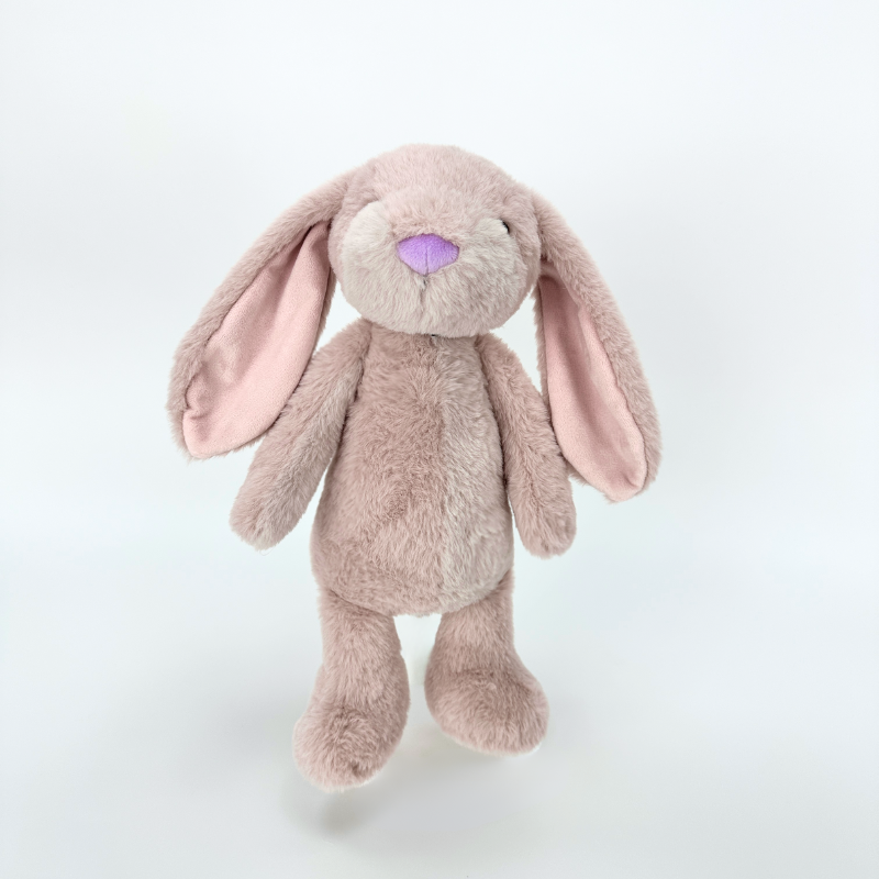 かわいいピンクのダスティローズウサギぬいぐるみ