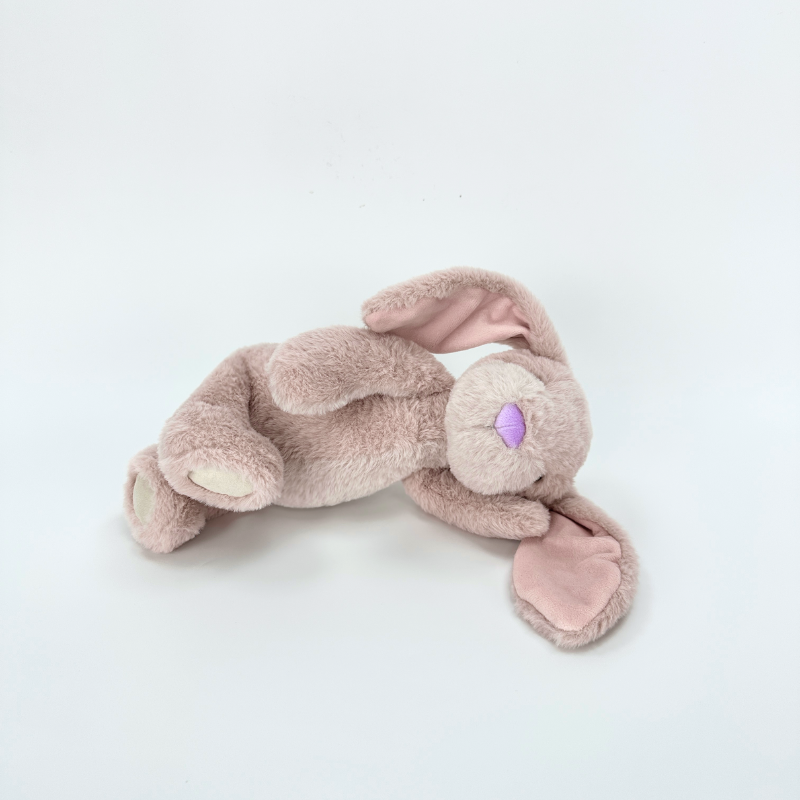 かわいいピンクのダスティローズウサギぬいぐるみ
