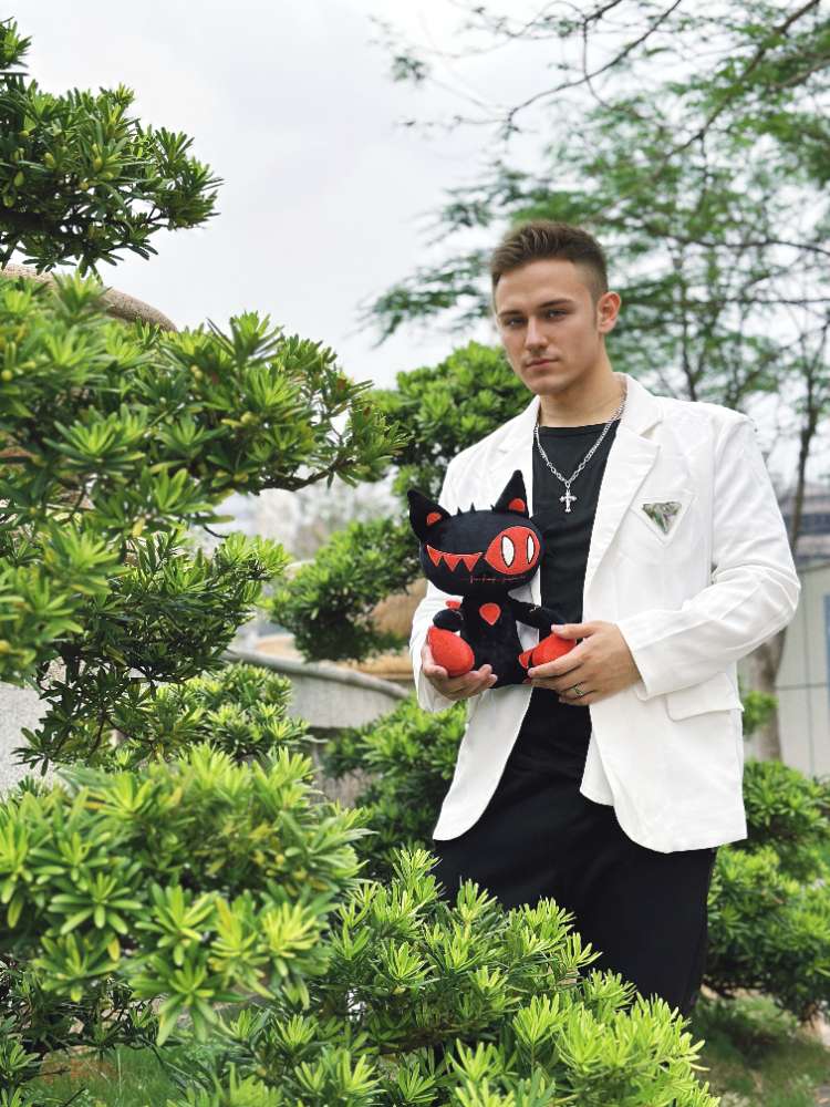 ブラックブードゥードールキャットぬいぐるみ