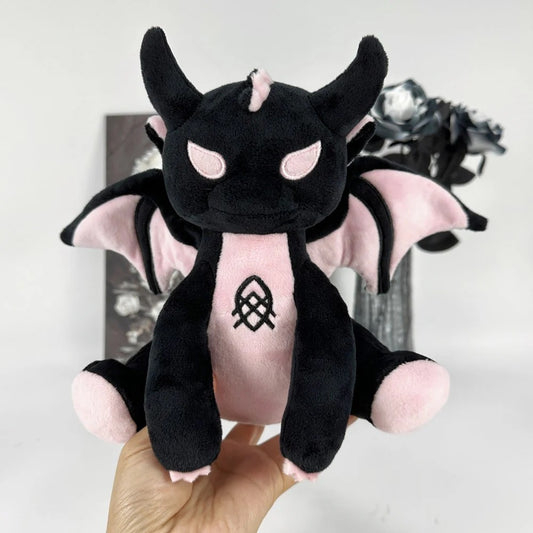 ゴス ブラック&ピンク ベビードラゴンぬいぐるみ