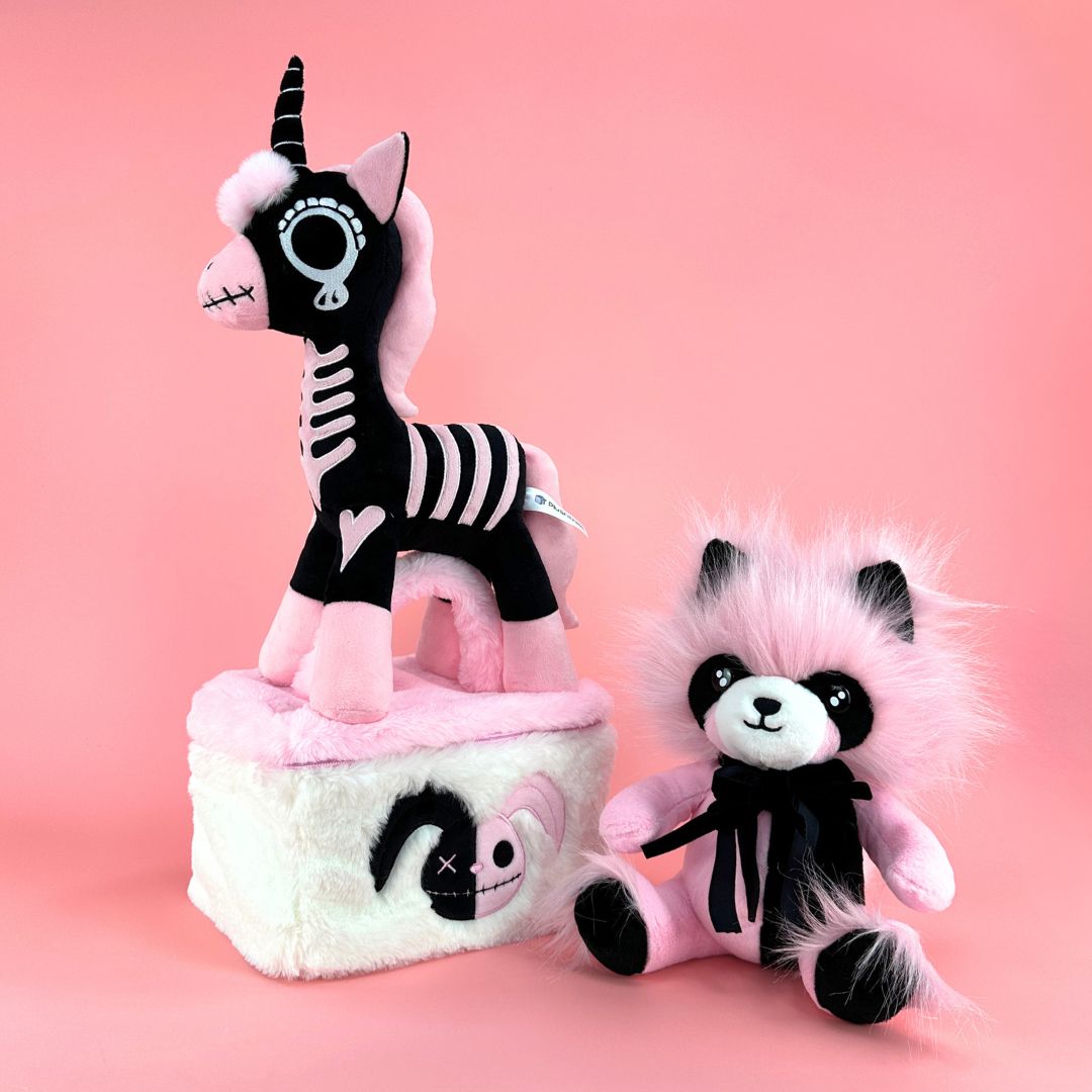 ピンクユニコーンラビット化粧ポーチぬいぐるみギフトセット