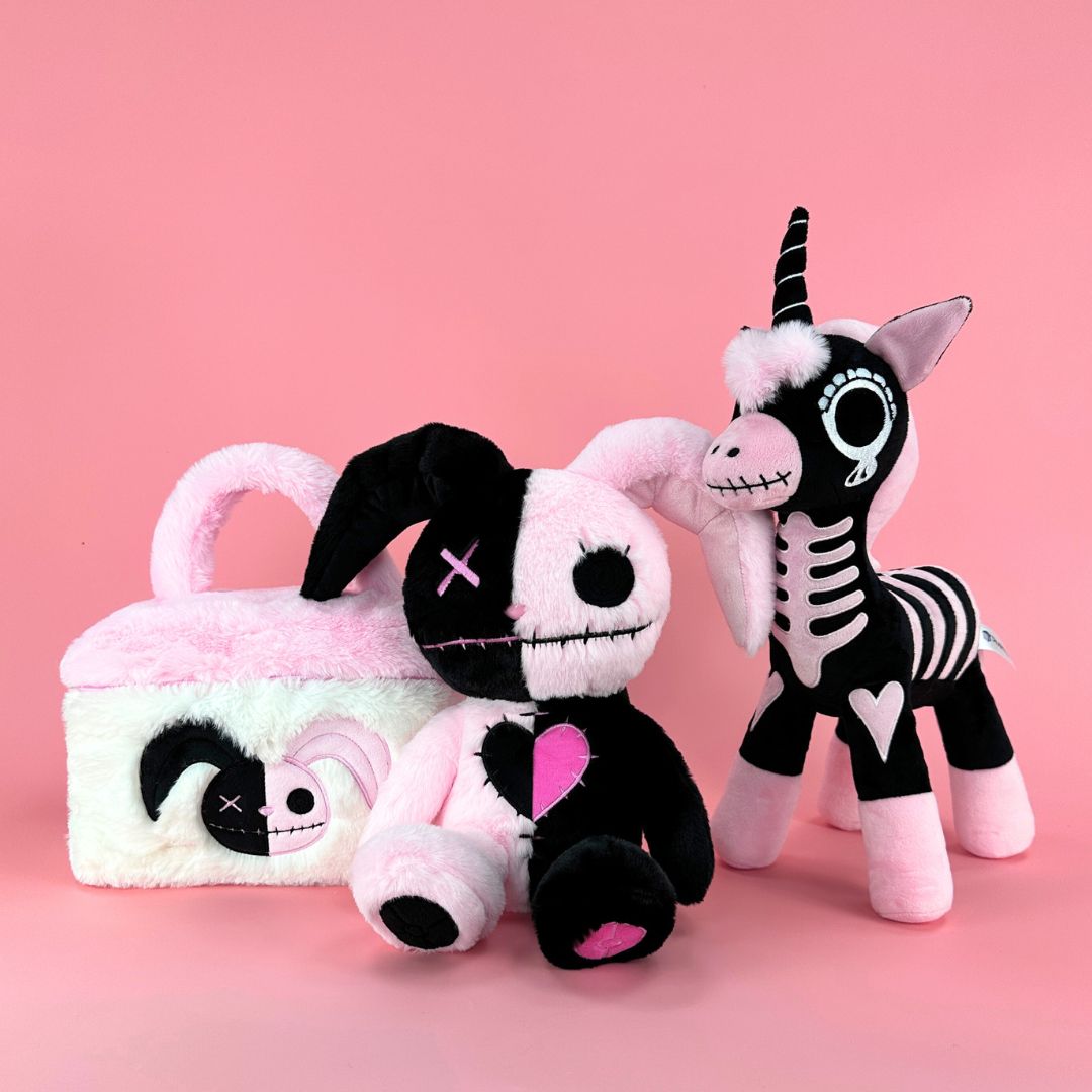 ピンクユニコーンラビット化粧ポーチぬいぐるみギフトセット