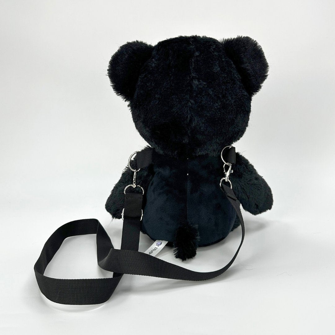 かわいいゴス風ブラックピンクテディベアバックパック