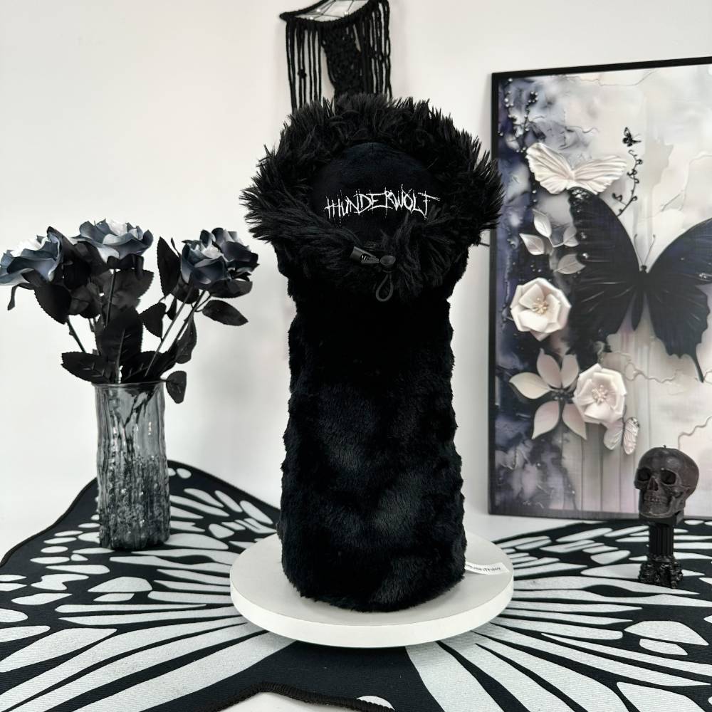 サンダーウルフ ぬいぐるみ ゴス ブラック回転する頭のウルフ