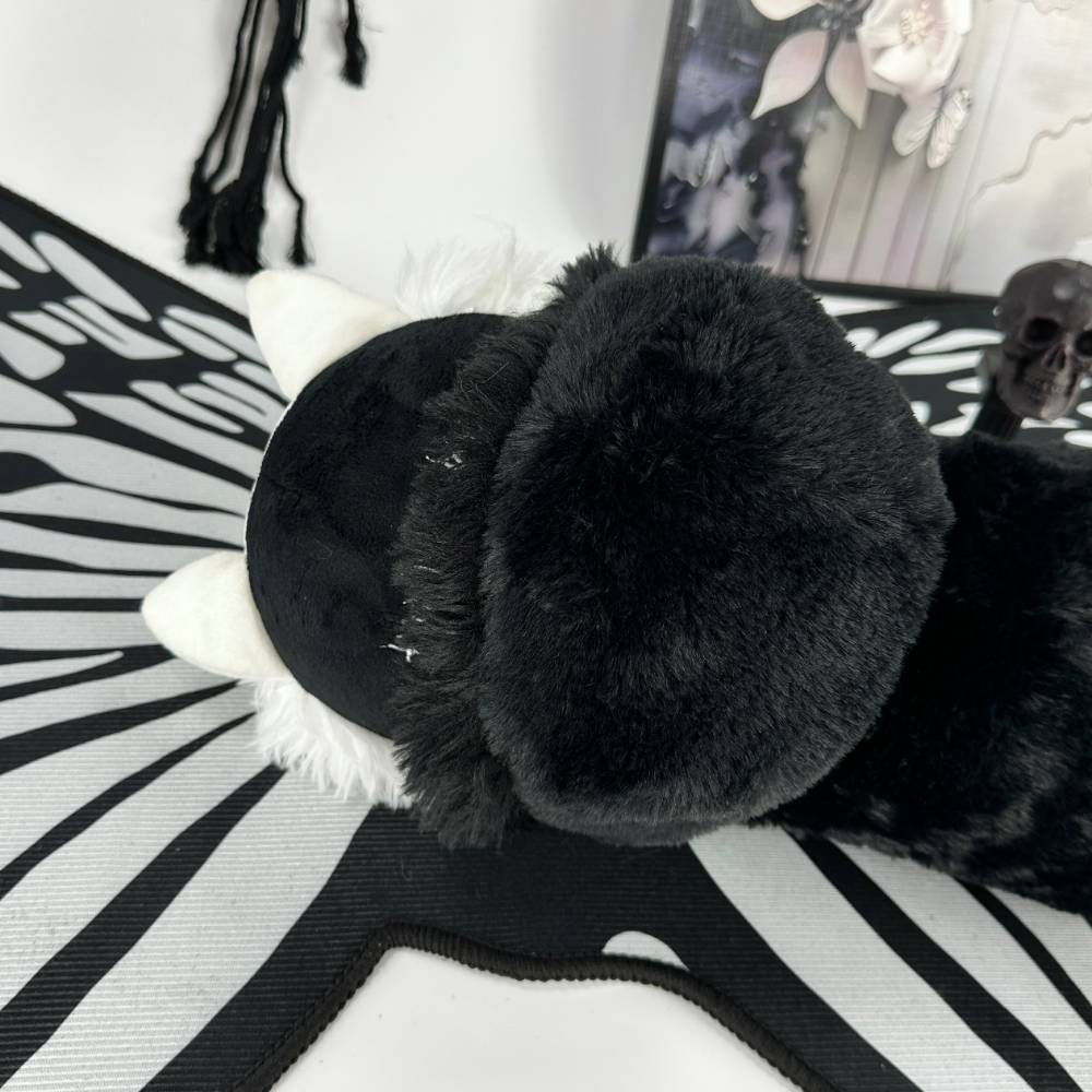 サンダーウルフ ぬいぐるみ ゴス ブラック回転する頭のウルフ