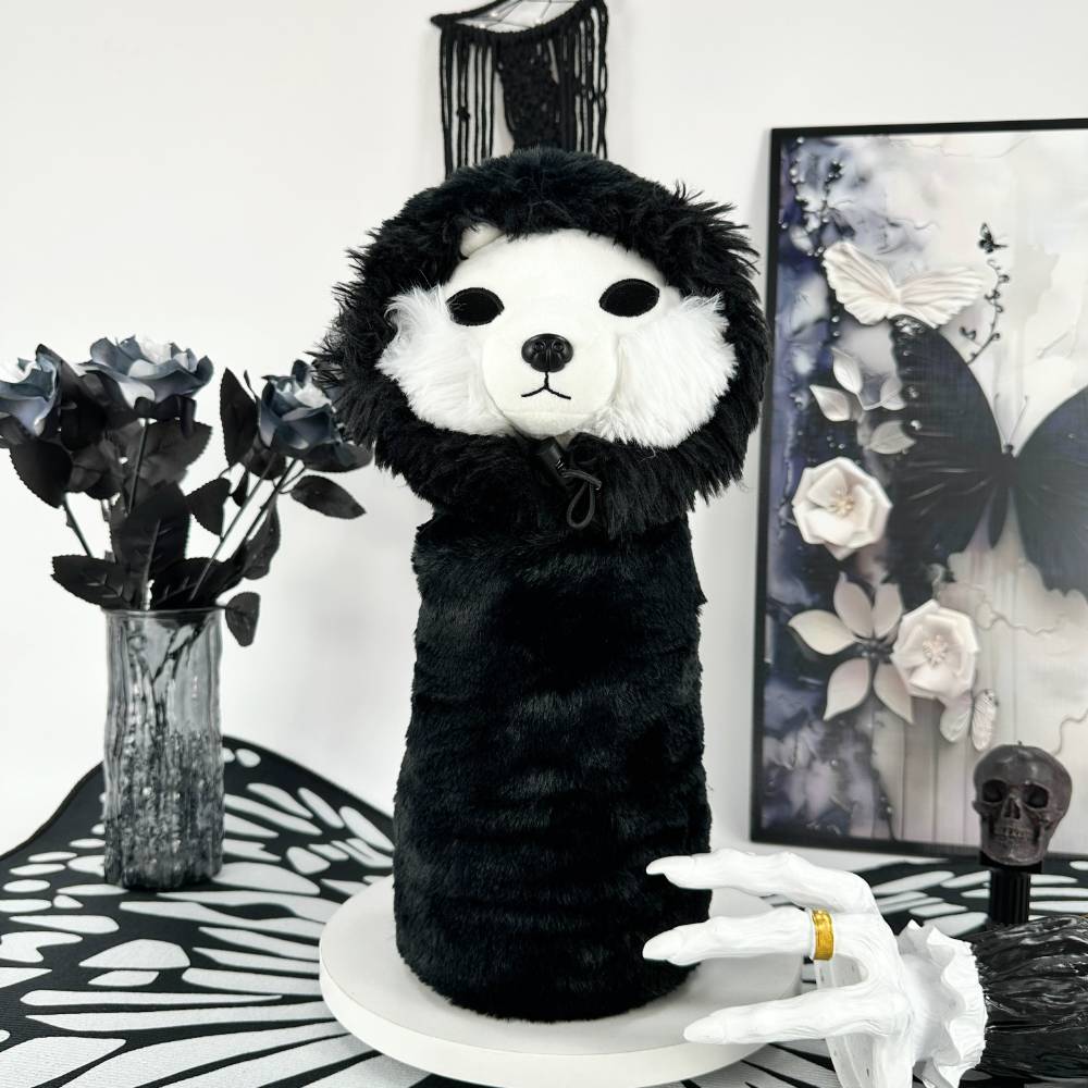 サンダーウルフ ぬいぐるみ ゴス ブラック回転する頭のウルフ