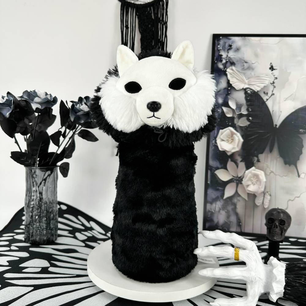 サンダーウルフ ぬいぐるみ ゴス ブラック回転する頭のウルフ