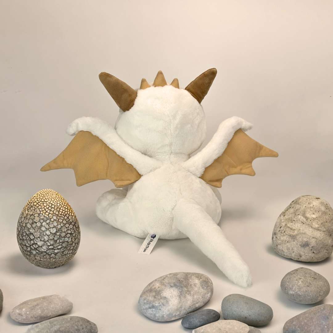 かわいいホワイトベビードラゴンぬいぐるみ