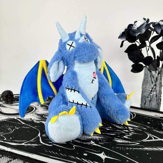 ゴス風かわいいベビーブルードラゴンぬいぐるみ