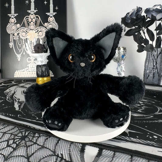 ゴスデボンレックスブラックキャットぬいぐるみ