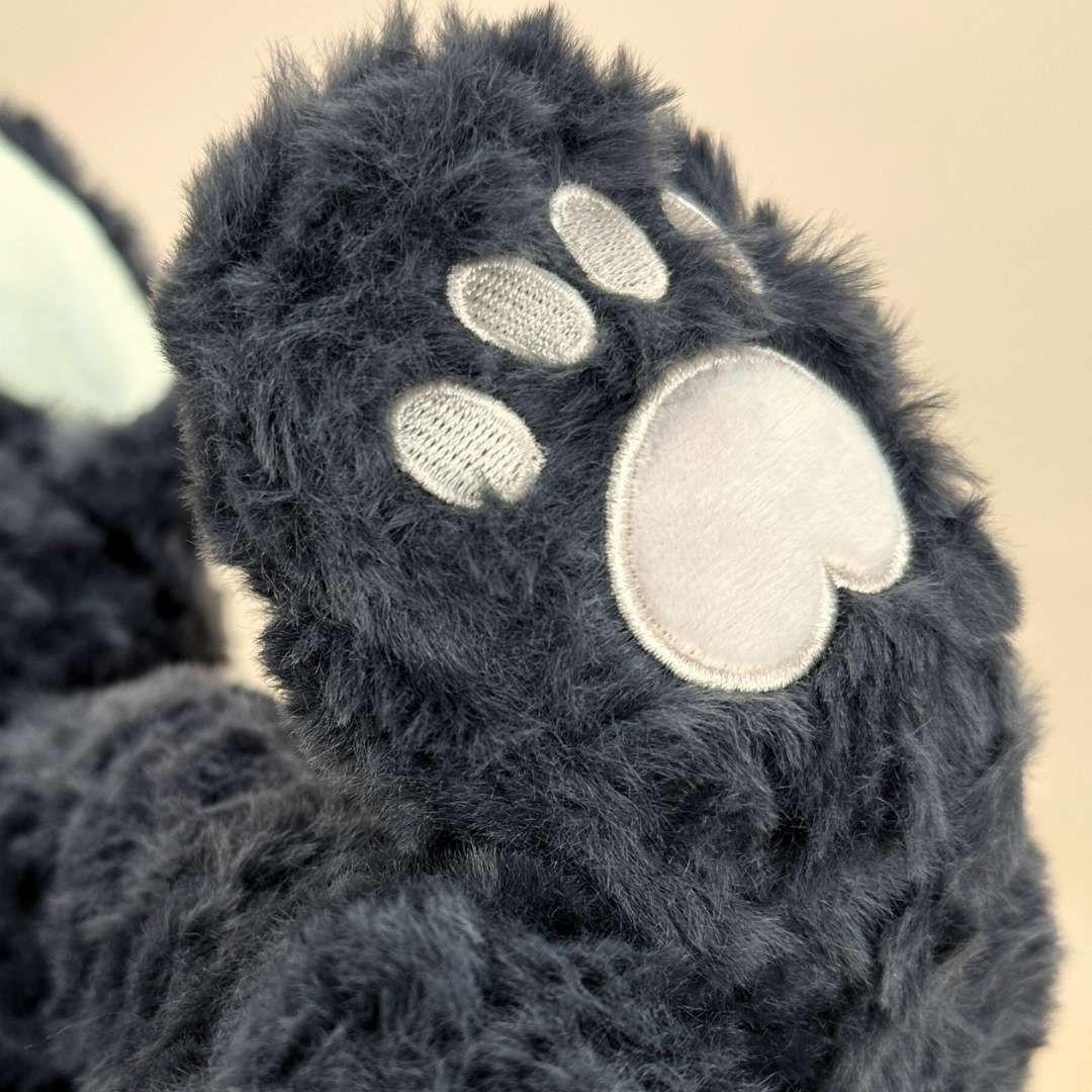 かわいい黒いデボンレックス猫 ぬいぐるみ