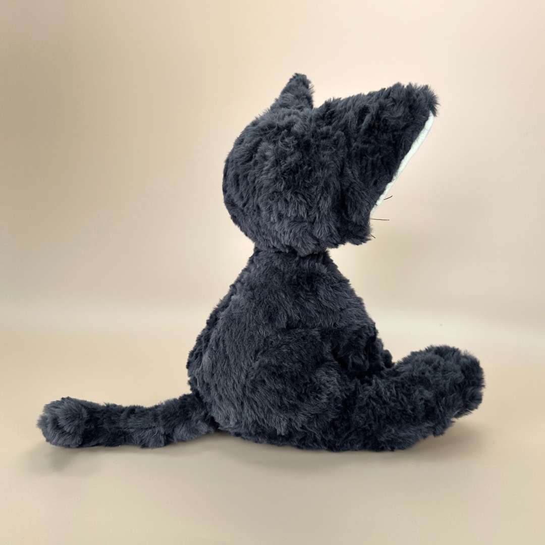 かわいい黒いデボンレックス猫 ぬいぐるみ