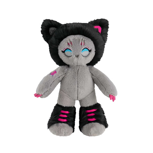 エモ・ロリータ黒猫のぬいぐるみ