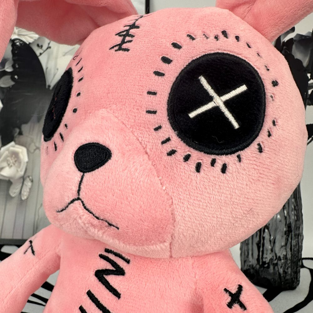 ゴスピンクウサギぬいぐるみクロスアイ