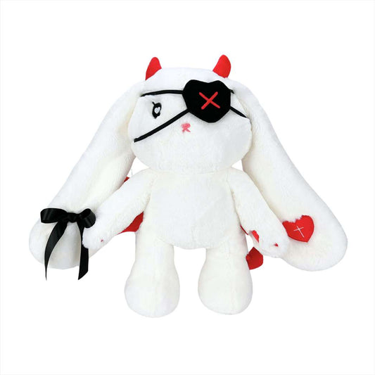 ゴシック風の白いウサギのぬいぐるみ