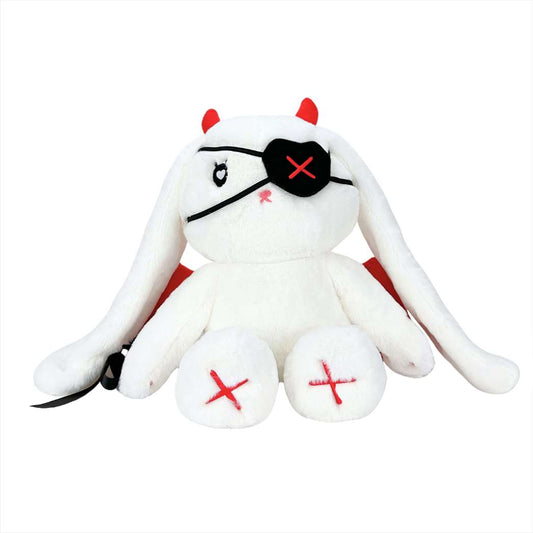 ゴシック風の白いウサギのぬいぐるみ