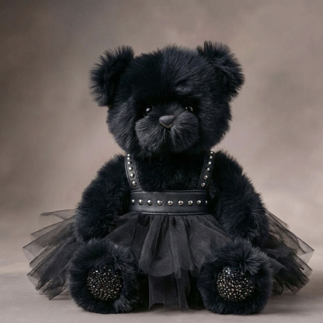 ゴス・レースドレス・ブラックベア ぬいぐるみ